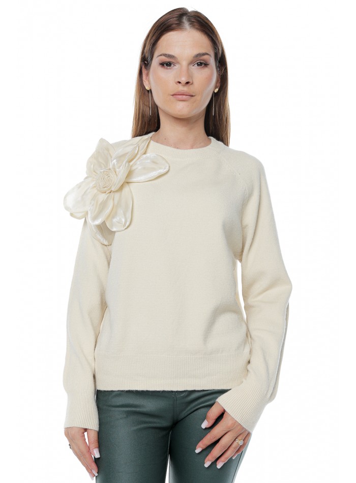 Pulover Flower, ivoar